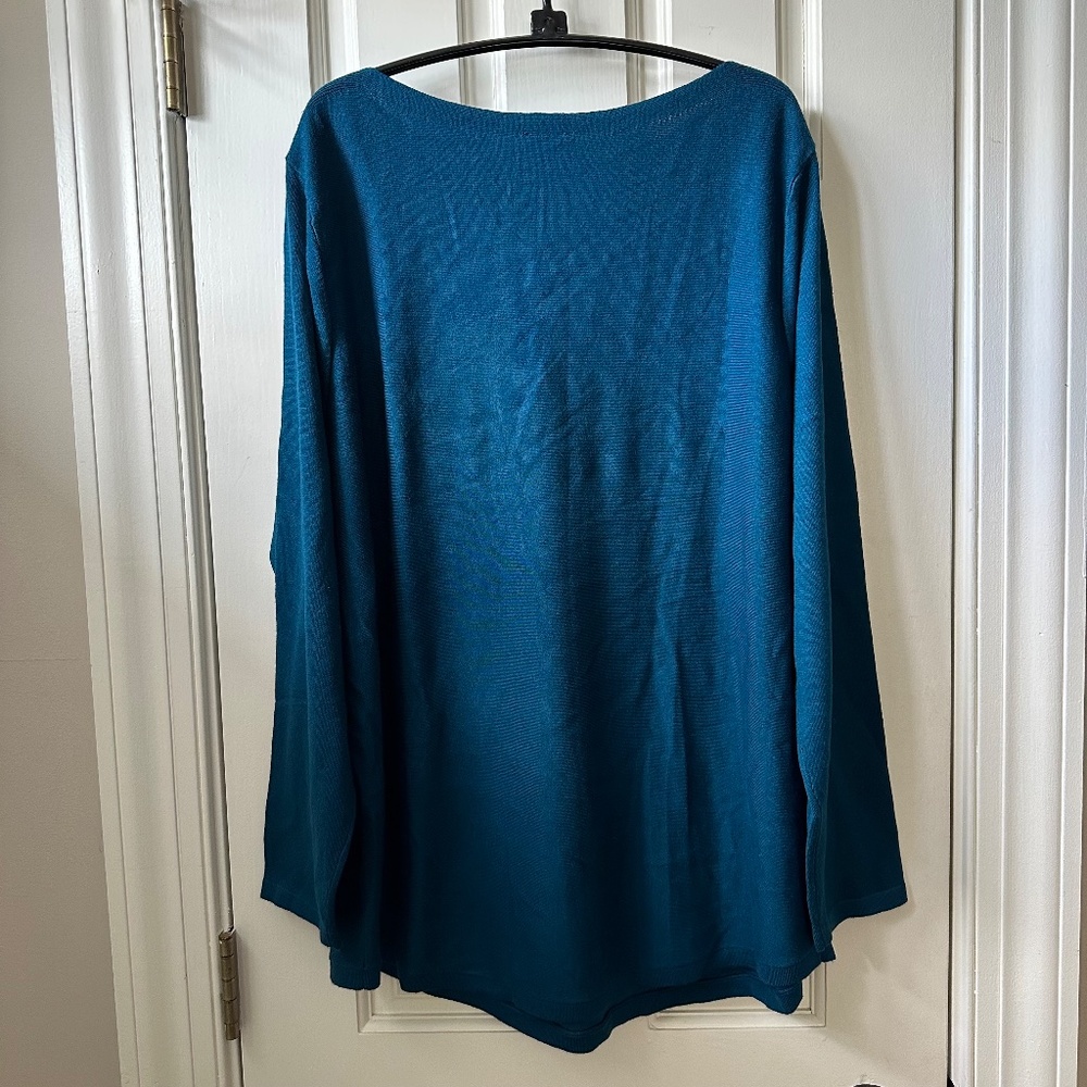 NWT - Chico's Bateau-Neck Shirttail-Hem Pullover Sweater - Size XL (Chico's 3) - Picture 4 of 4
